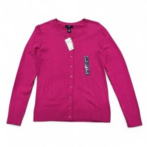 GAP Women's Fuchsia Button-up Cardigan Size M NWT